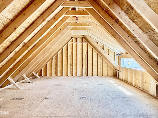 view of attic