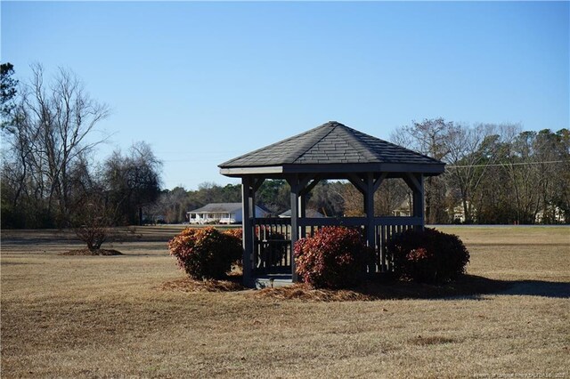 view of yard featuring a gazebo