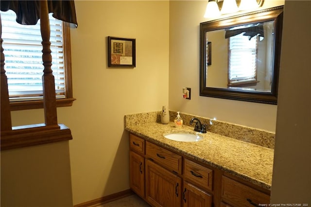 bathroom with vanity