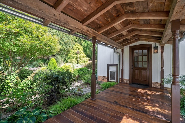 view of wooden terrace