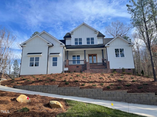 view of front of home with covered porch