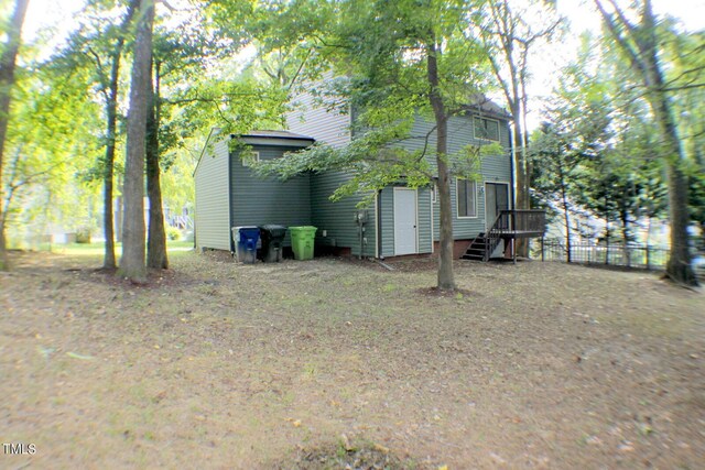 3404 Gemini Dr, Raleigh, NC 27604 - view of yard with fence