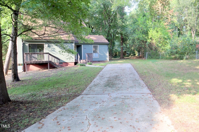 exterior space with a front yard