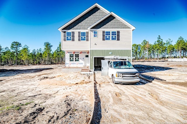 view of front of house featuring a garage