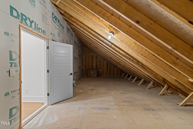 view of attic