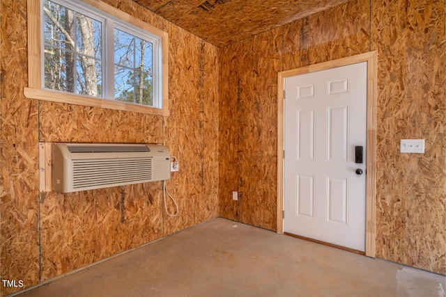 empty room with an AC wall unit