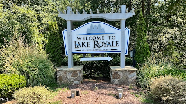 view of community sign