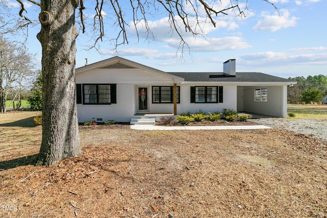 view of ranch-style home