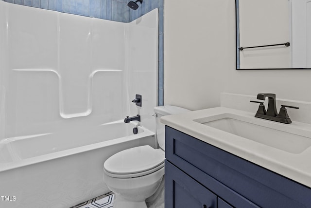 143 Hook Dr Lot 23, Fuquay Varina, NC 27526 - bathroom featuring toilet, vanity, and shower / bath combination