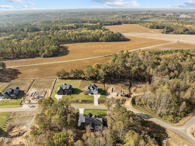 143 Hook Dr Lot 23, Fuquay Varina, NC 27526 - aerial view of property and surrounding area with a heavily wooded area
