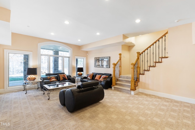 view of carpeted living room