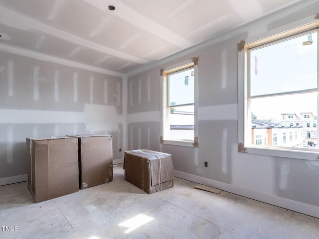 interior space featuring a wealth of natural light