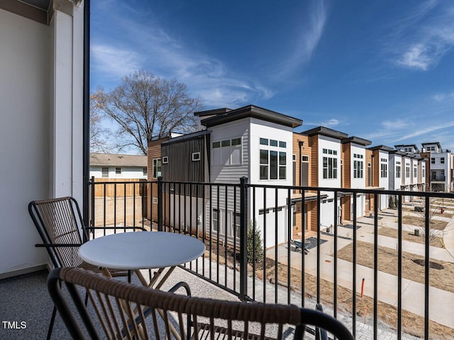 balcony with a residential view