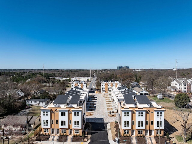 drone / aerial view with a residential view