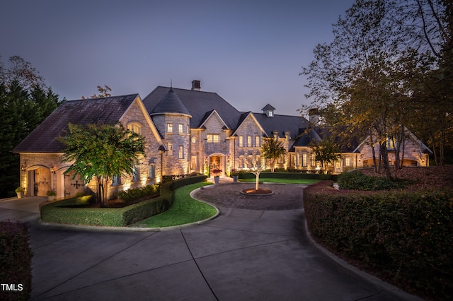 view of french country style house