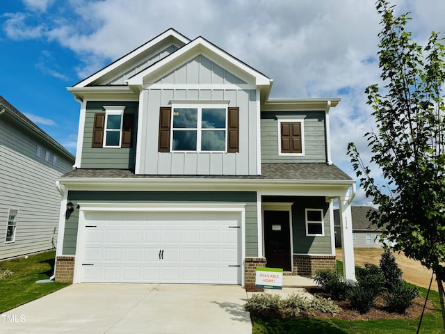 craftsman-style house featuring a garage