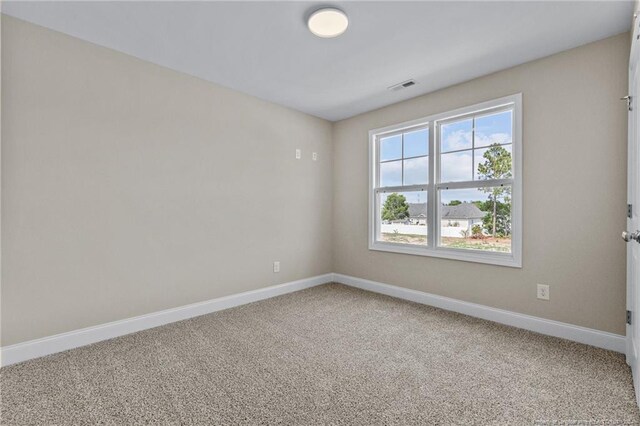 empty room featuring plenty of natural light and light carpet