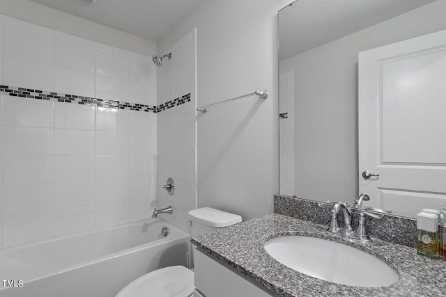 1001 Drayman Pl, Apex, NC 27502 - bathroom with vanity, toilet, and shower / tub combination