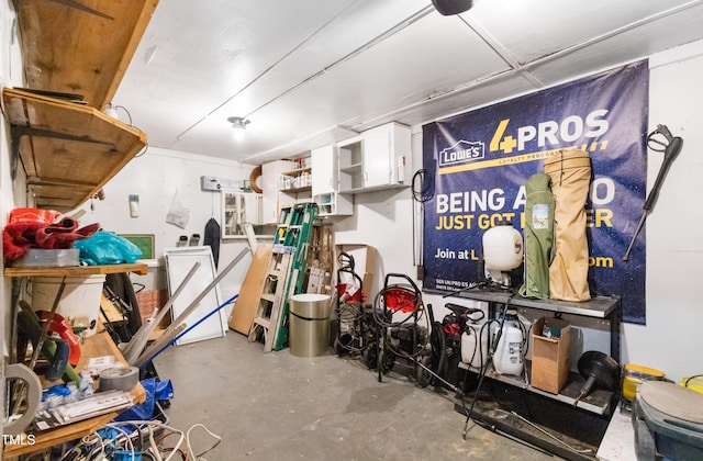 view of storage room