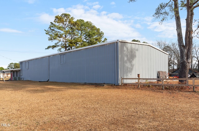 view of outdoor structure with central air condition unit