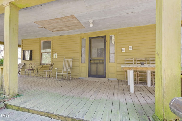 view of wooden terrace