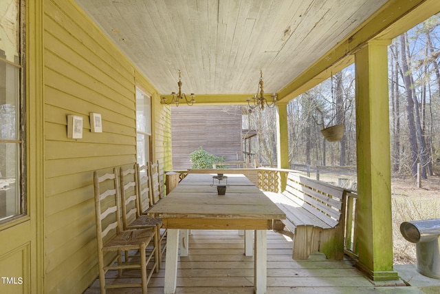 view of wooden terrace