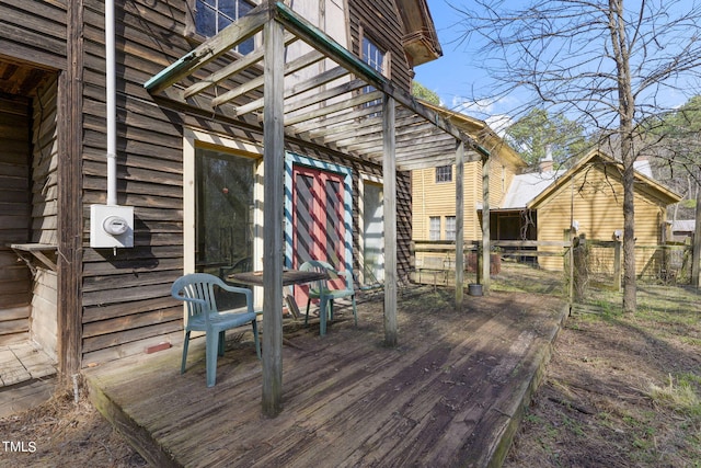 view of wooden terrace