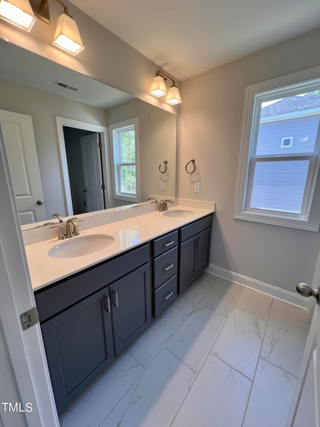 bathroom featuring vanity