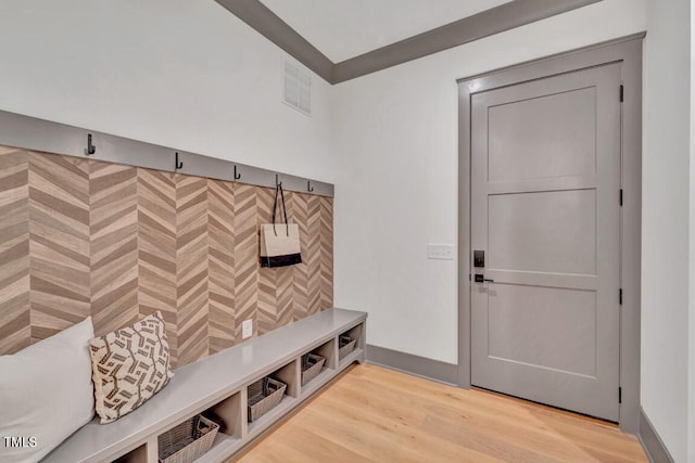 1312 Hunting Ridge Rd, Raleigh, NC 27615 - mudroom with light wood finished floors