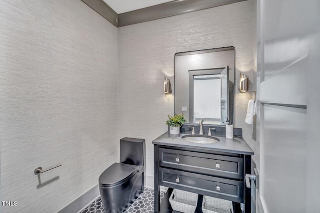 1312 Hunting Ridge Rd, Raleigh, NC 27615 - half bathroom featuring vanity and toilet