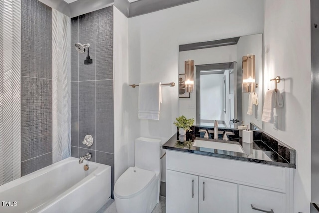 1312 Hunting Ridge Rd, Raleigh, NC 27615 - full bath with vanity, toilet, and shower / tub combination
