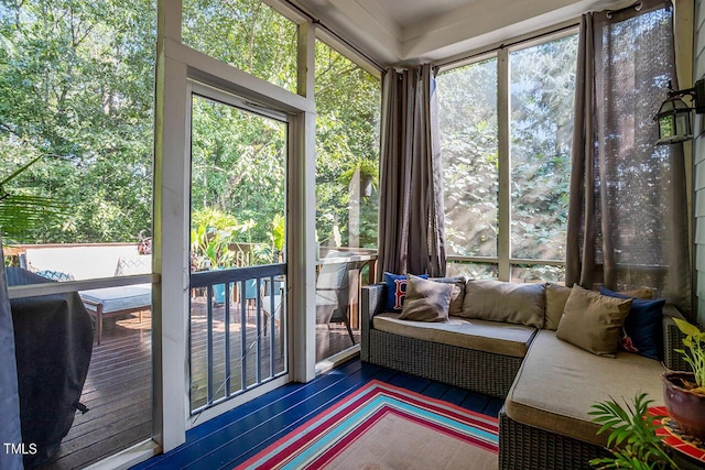 view of sunroom