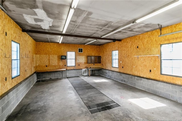 5027 Lake Willett Rd, Sanford, NC 27332 - interior space with concrete block wall