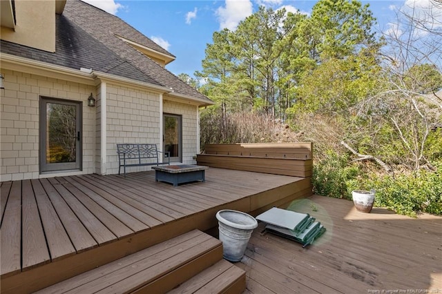 view of wooden deck