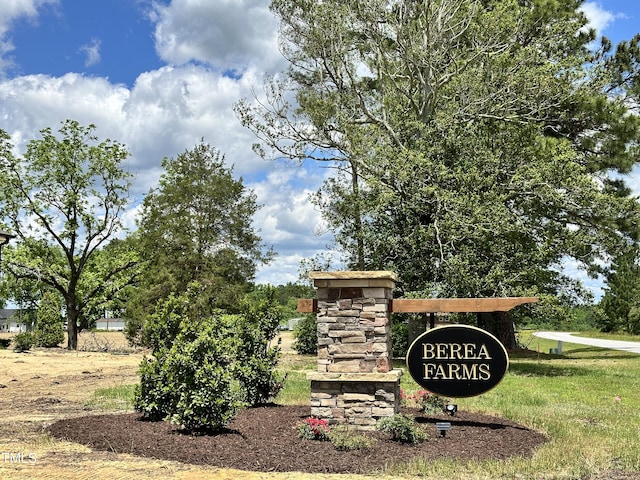 view of community sign