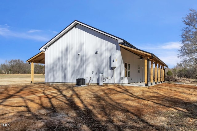 view of shed / structure with central AC unit