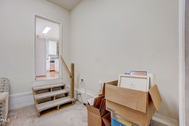 office featuring light colored carpet