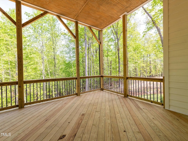 122 W Beech Slope Ct, Chapel Hill, NC 27517 - deck featuring a wooded view