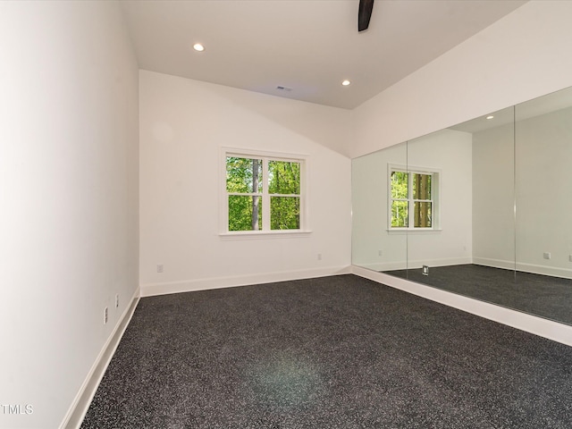 122 W Beech Slope Ct, Chapel Hill, NC 27517 - spare room featuring dark speckled floor, recessed lighting, baseboards, and visible vents