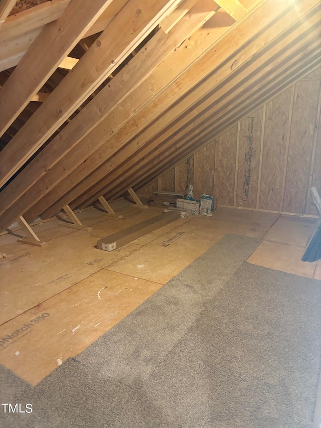 view of attic