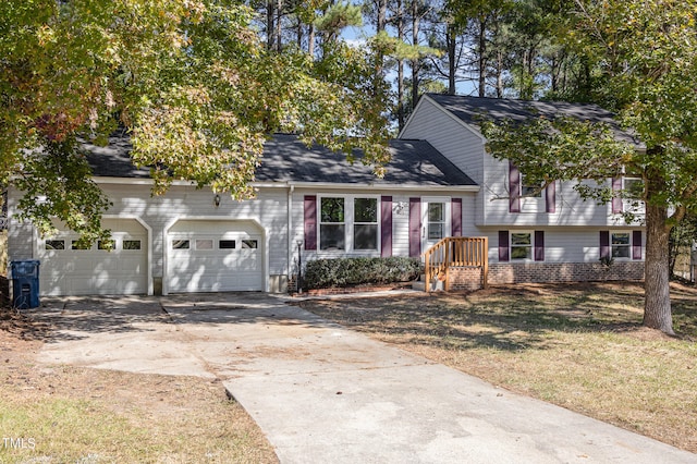 tri-level home featuring a garage