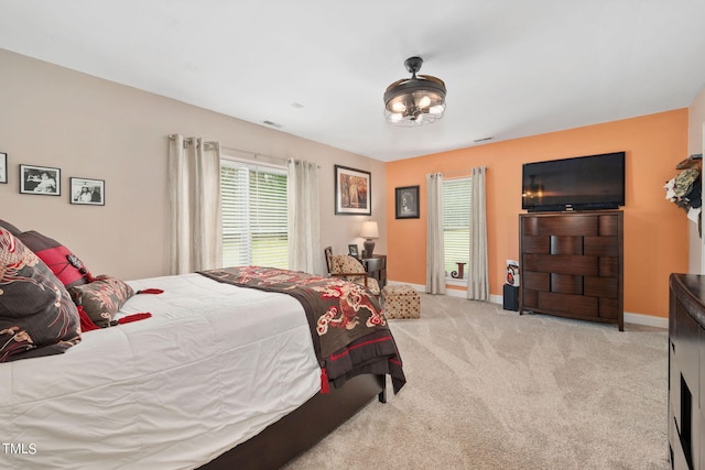 view of carpeted bedroom