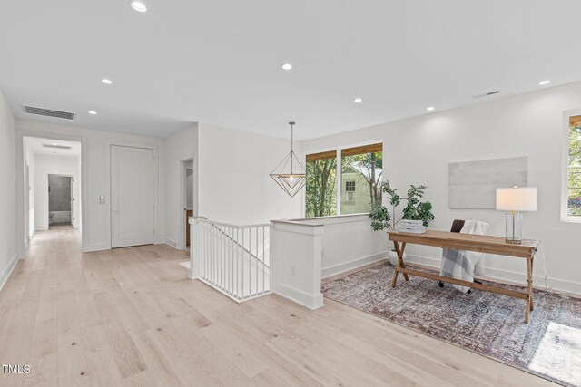 1435 Duplin Rd, Raleigh, NC 27607 - office area featuring light wood finished floors, recessed lighting, and baseboards