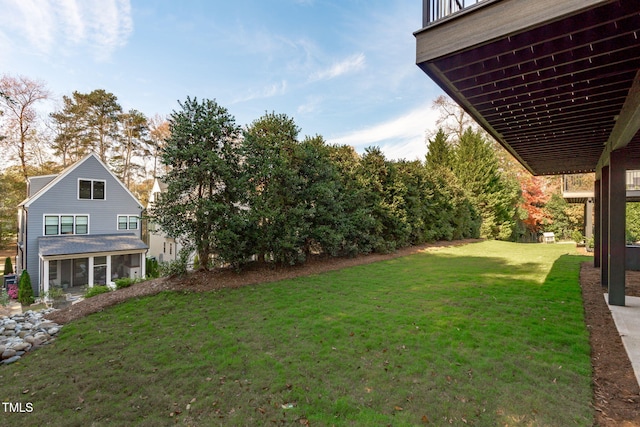 1435 Duplin Rd, Raleigh, NC 27607 - view of grassy yard with a sunroom