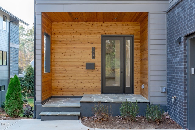 view of doorway to property