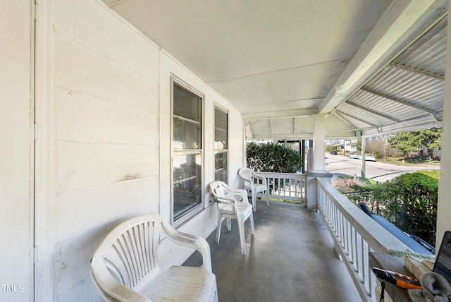 balcony with covered porch