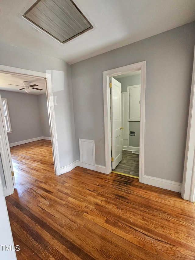 910 Marshall St, Roanoke Rapids, NC 27870 - unfurnished room featuring hardwood / wood-style flooring and ceiling fan