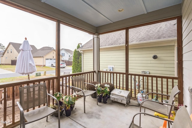 view of sunroom