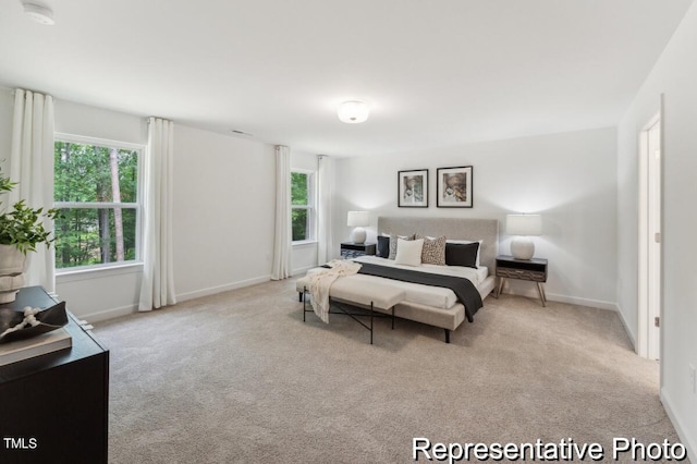 view of carpeted bedroom