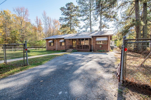 view of ranch-style home